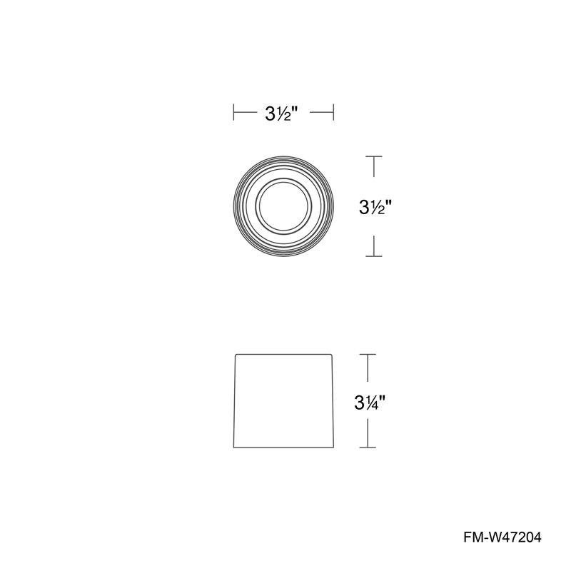 Downtown Round Dimmable LED Outdoor Flush Mount With Built In Color Temperature Switch from 3000K/3500K/4000K, 3500, Black