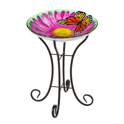 Glass Mosaic Birdbath