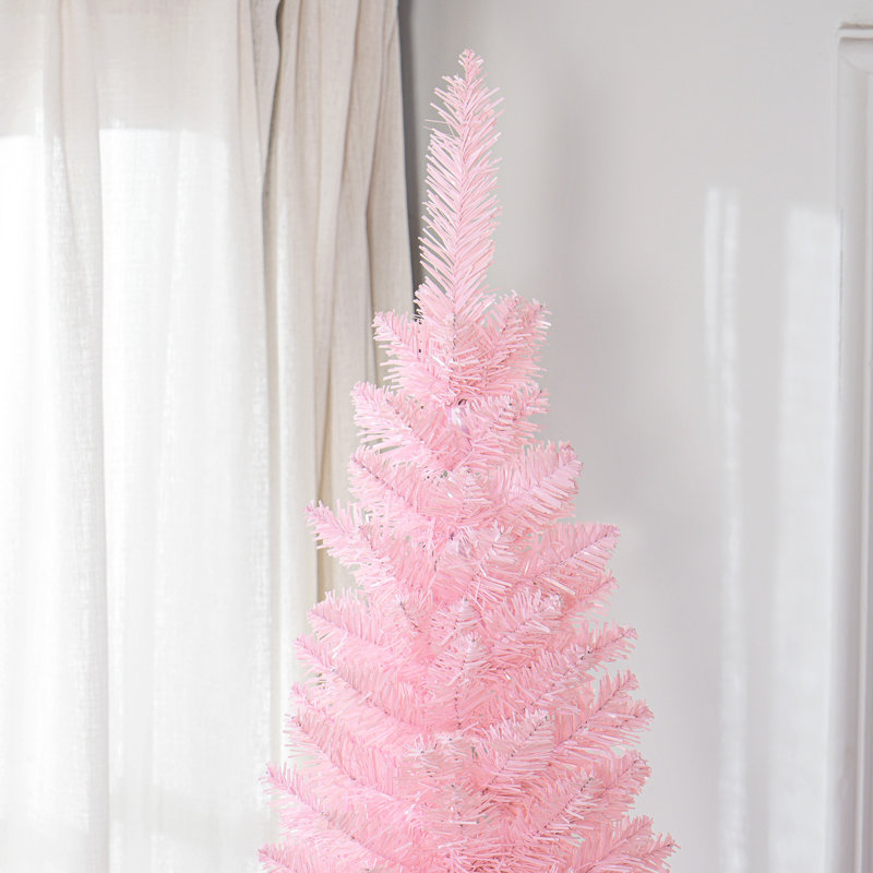 Arbre de Noël artificiel 8 pi HOMcom, Rose