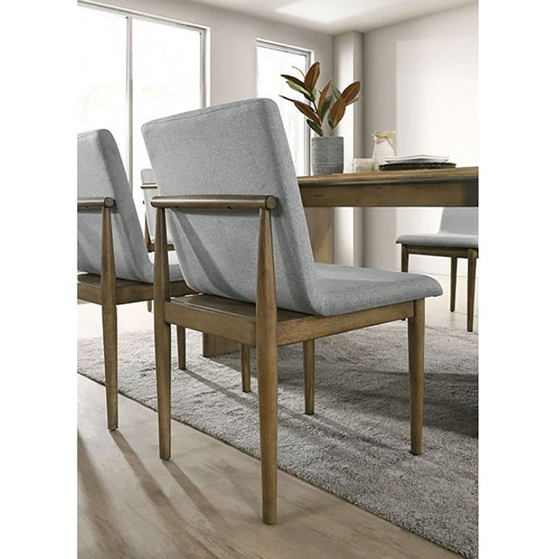 Chaise d'appoint rembourrée en gris clair