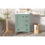 Meuble-lavabo de 24 pouces avec lavabo intégré en céramique, tablette à double couche, tiroirs à fermeture en douceur et porte d'armoire à fermeture en douceur