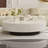 Simple luxury cream style marble coffee table-104935560
