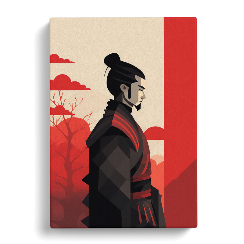 Samurai Minimalism - Wrapped Canvas, 60cm H x 40cm W x 3cm D