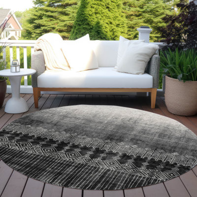 Tapis intérieur / extérieur noir lavable Novelle 