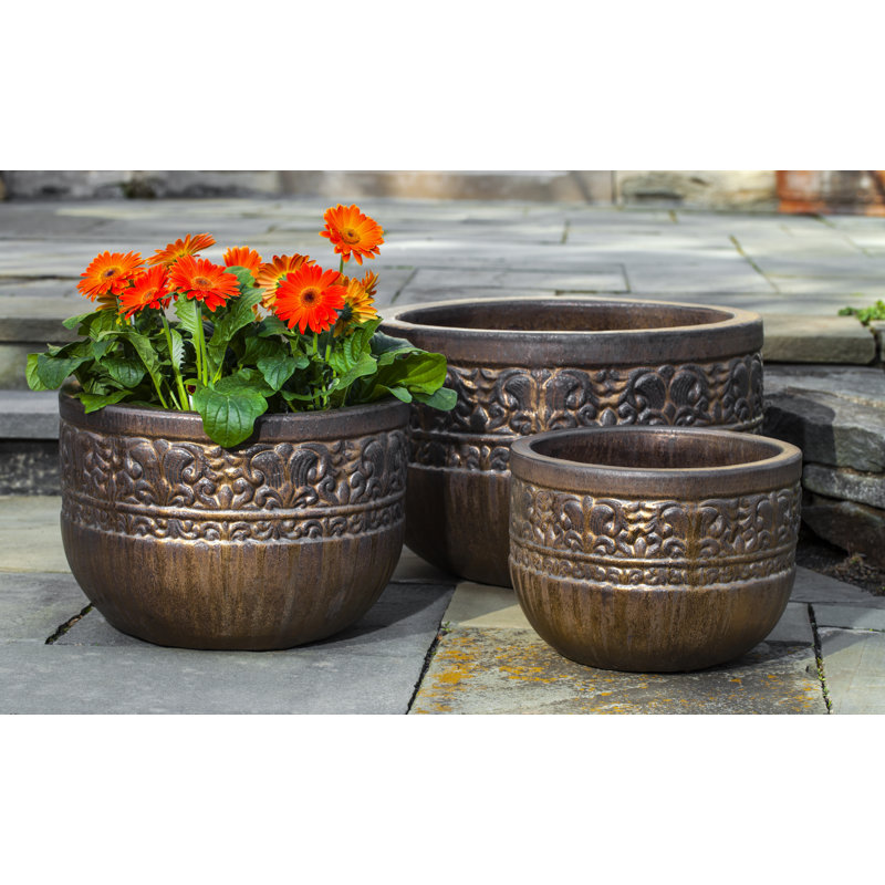 Quebrada Handmade Planter, Bronze