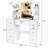 White Makeup Vanity With USB Charging, Power Outlet, Lighted Mirror, Vanity Desk With  3 Modes Adjustable Brightness Light for Bedroom