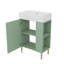 Ensemble de meuble-lavabo autoportant 21,6 po avec pieds en métal et rangement à droite-548727877