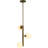 Avec 13.375 in. 3-Light Brushed Gold Contemporary Pendant Light-123355008
