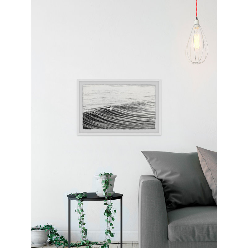 Morning Glide by Morgan Hartley - Print, 20cm H x 30cm W x 4cm D, Grey Framed Paper with Deckled Edges