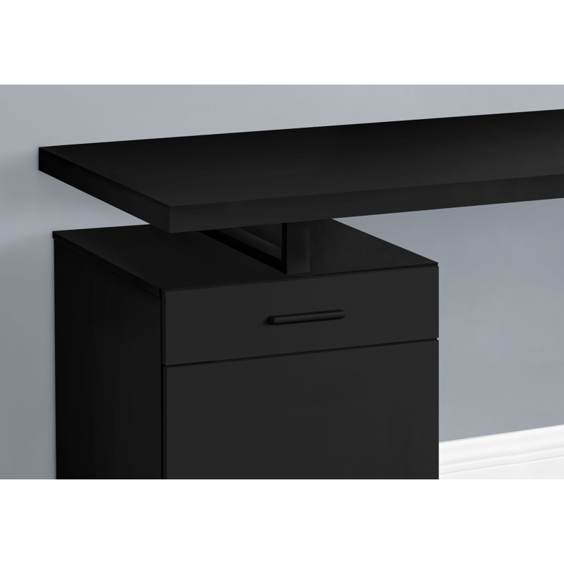 Computer Desk, Home Office, Laptop, Left, Right Set-up, Storage Drawers, 48"L, Work, Metal, Black/Black