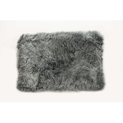 Gray Natural Sheepskin Area Rug