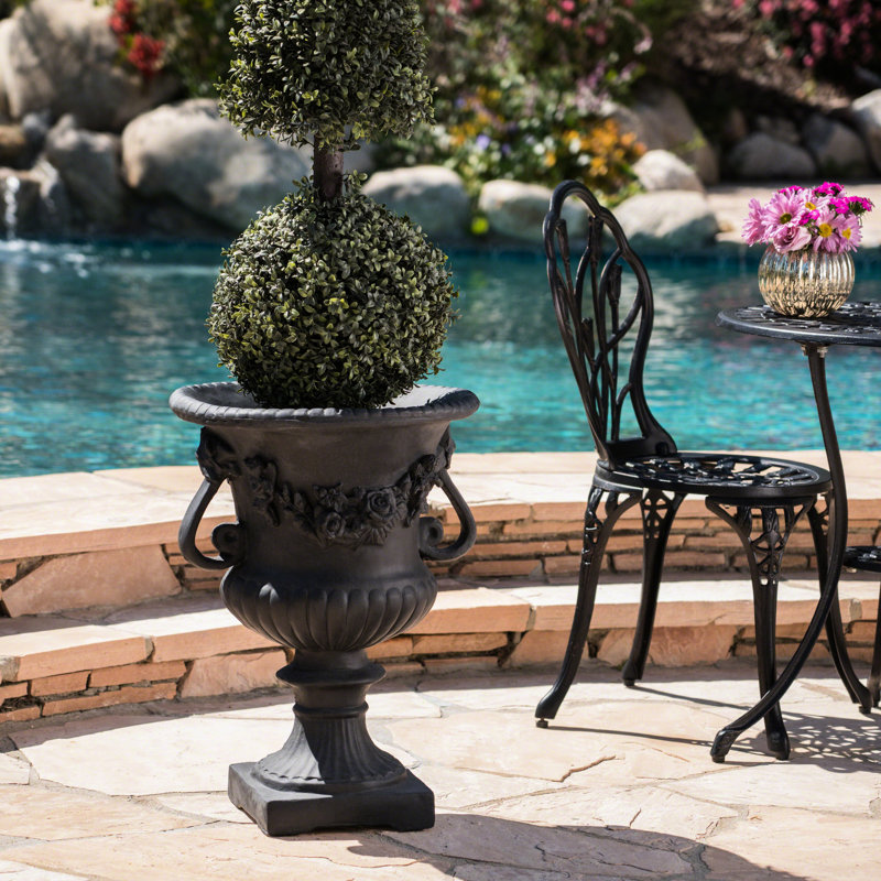 Urne pour jardin, patio, jardin, Noir antique