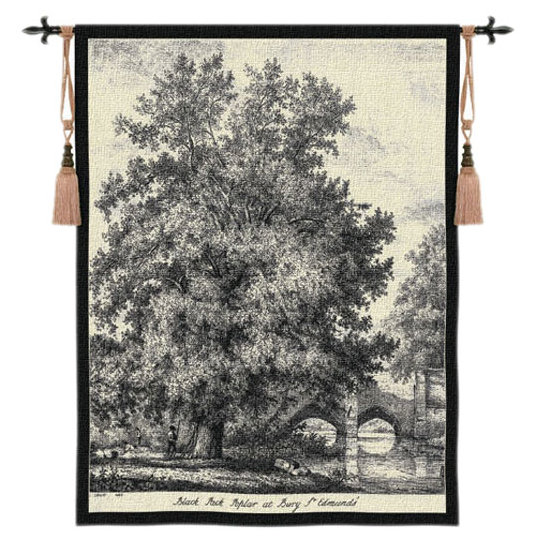 Paysage urbain, paysage, tapisserie peuplier marin