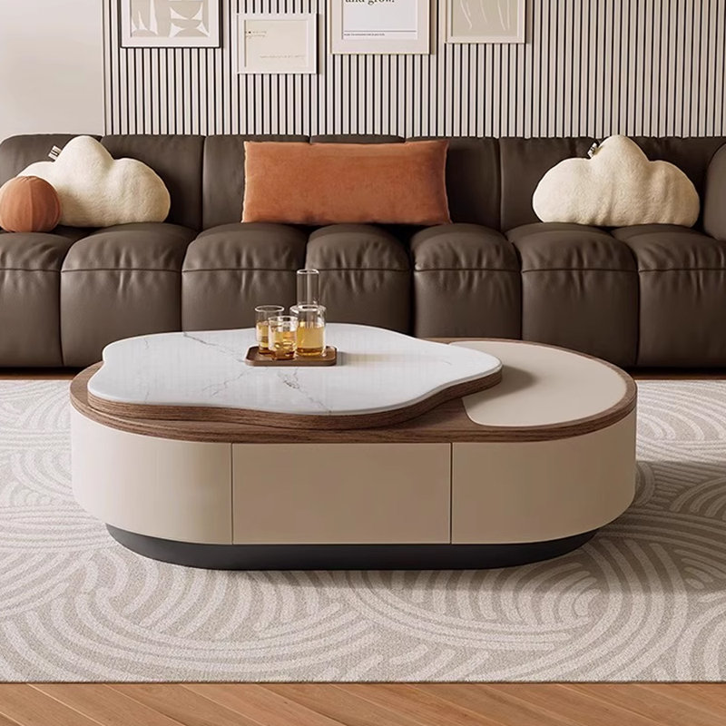 Table basse réglable en pierre micro-cristalline