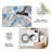 1PC Blue and Grey Marble Veined area rugs for Living Room, Soft and Comfortable, Suitable for all seasons, easy-to-maintain, machine washable Indoor floor mat, Under Table Farmhouse suitable for dining table, kitchen, bedroom, entryway, home office,-130020933