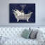 Toile épique Graffiti «Floral Bath 1 Indigo» par Courtney Prahl, 54 po x 40 po-1098237563