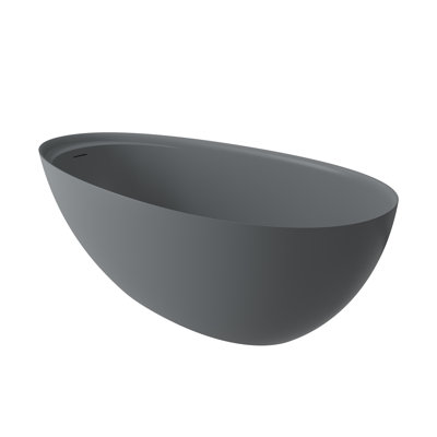 Hudson 67'' Freestanding Soaking Solid Surface Bathtub