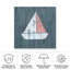 Toile d'extérieur Grace Popp «Nautical Plank I»-87944984