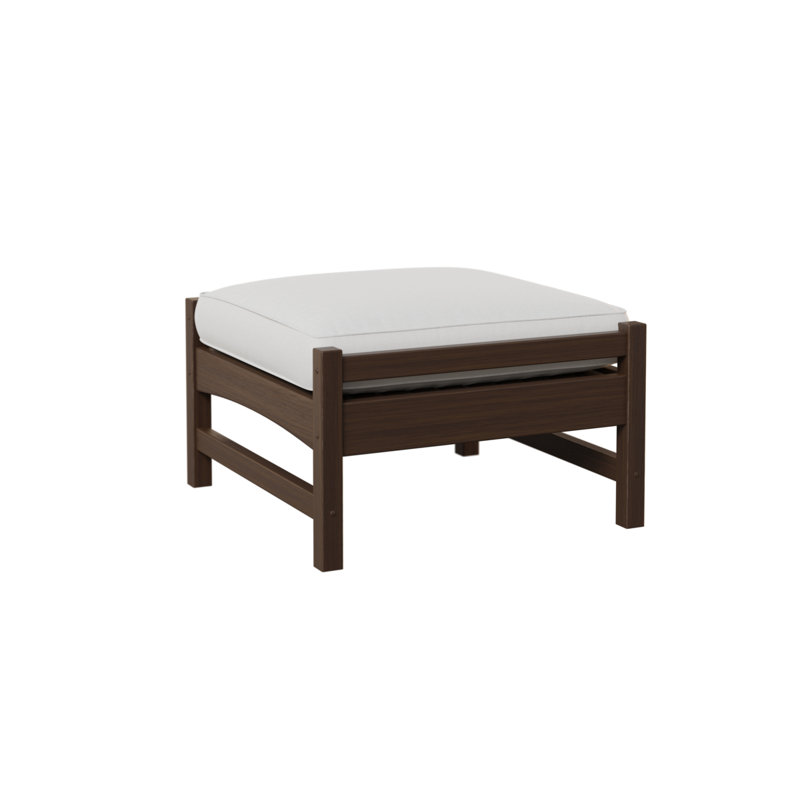 Repose-pieds Camden avec coussins, Brazilian Walnut, Cast Slate