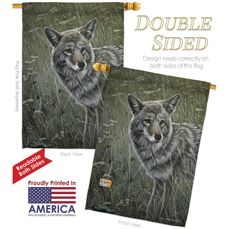 Double Sided 40'' H x 28'' W Polyester Animal Flag Set