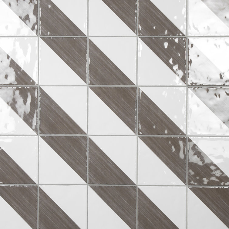 Triangle 6" x 6" Ceramic Patterned Tile