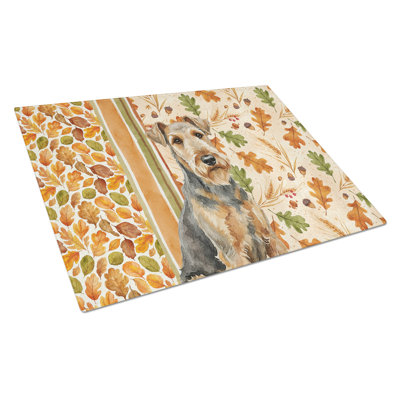 Planche à découper en verre Grifall Airedale Terrier Heirloom