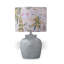 Petite lampe de table moderne en céramique cyan avec abat-jour en polyester pour le salon de la chambre à coucher, ampoule incluse-1701527474