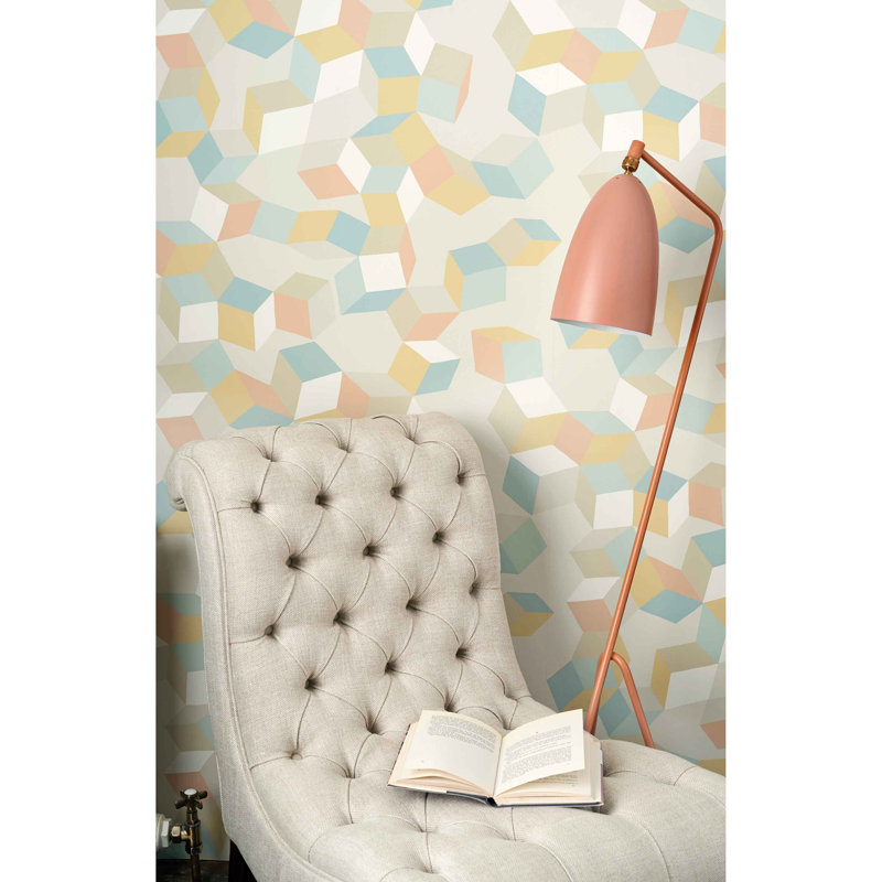 Puzzle Geometric Wallpaper Roll, Black/White