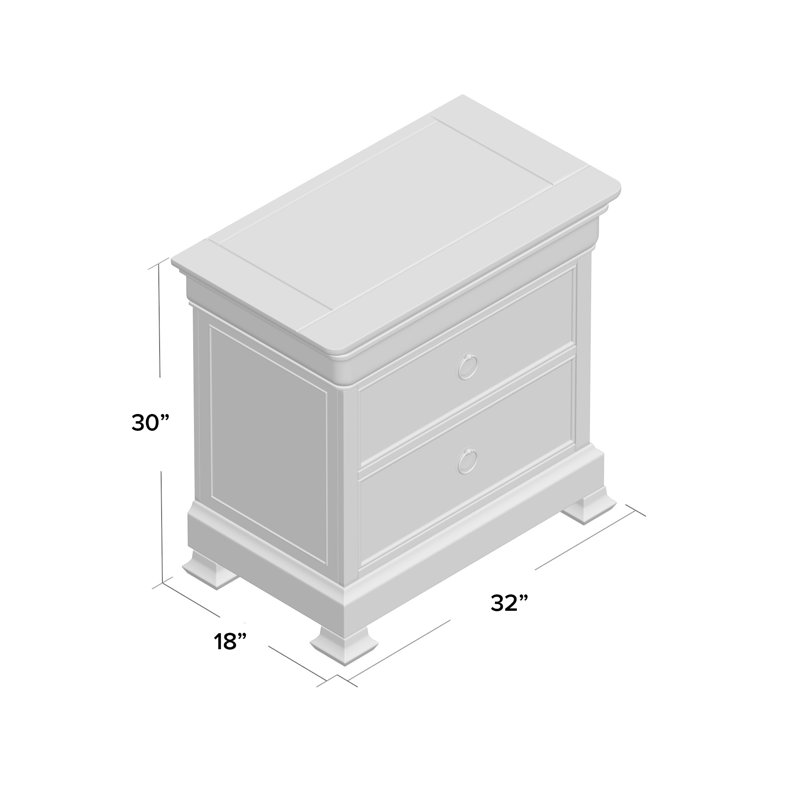 Archivist Three-Drawer Nightstand