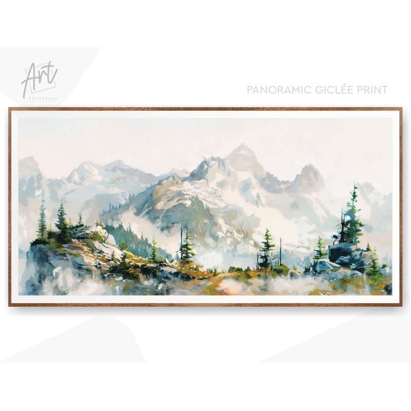 Montagnes, aquarelle, parc national de North Cascades, art mural, art mural de chambre à coucher, Toile tendue