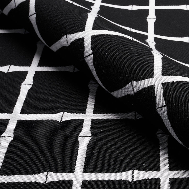Bamboo Trellis Indoor/Outdoor Fabric, Black