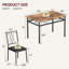 Ensemble de table de salle à manger pour 4 personnes, table de cuisine et chaises pour 4 personnes, ensemble de table de salle à manger pour 4 personnes, ensemble de petites tables de cuisine rectangulaires avec 4 chaises rembourrées pour appartement, 