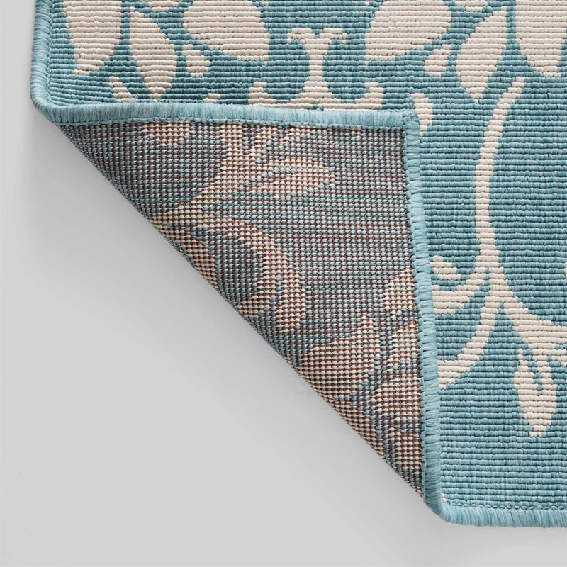 Tapis bleu en polypropylène, Rectangle 7 pi 10 po x 10 pi