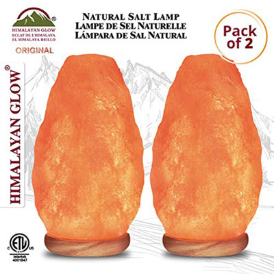 Lampe de sel de l'Himalaya naturelle sculptée à la main Banbury Himalayan Glow, orange / ambre