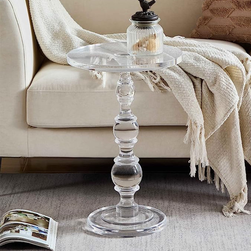 Modern Crystal Clear Acrylic Side Table