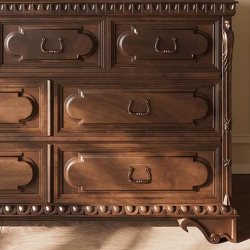 Armoire d'appoint en bois manufacturé brun foncé