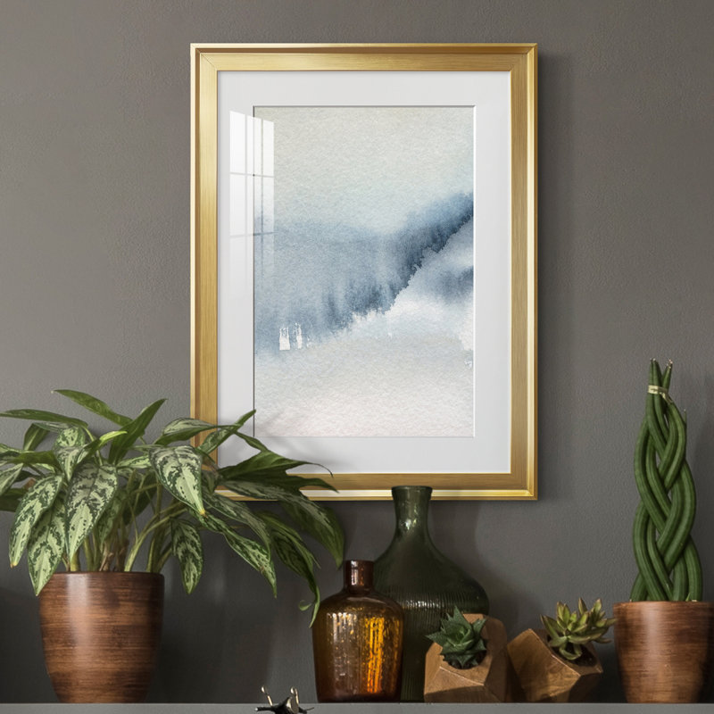 Summer Rain II - peinture encadrée, Or, H 18,5 po x l 24,5 po x P 1,5 po