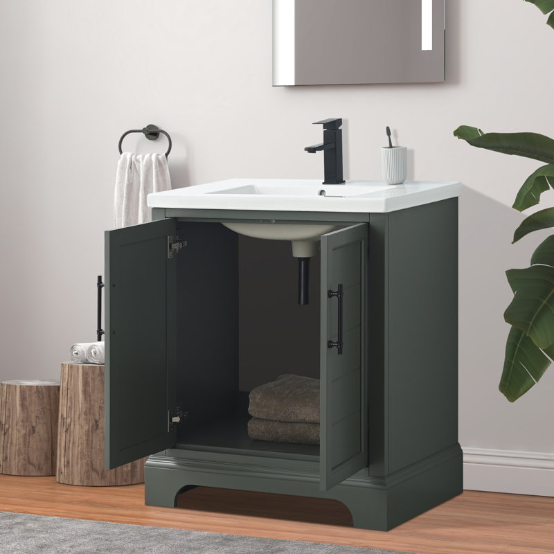  30" Single Bathroom Vanity Set, Vintage Green