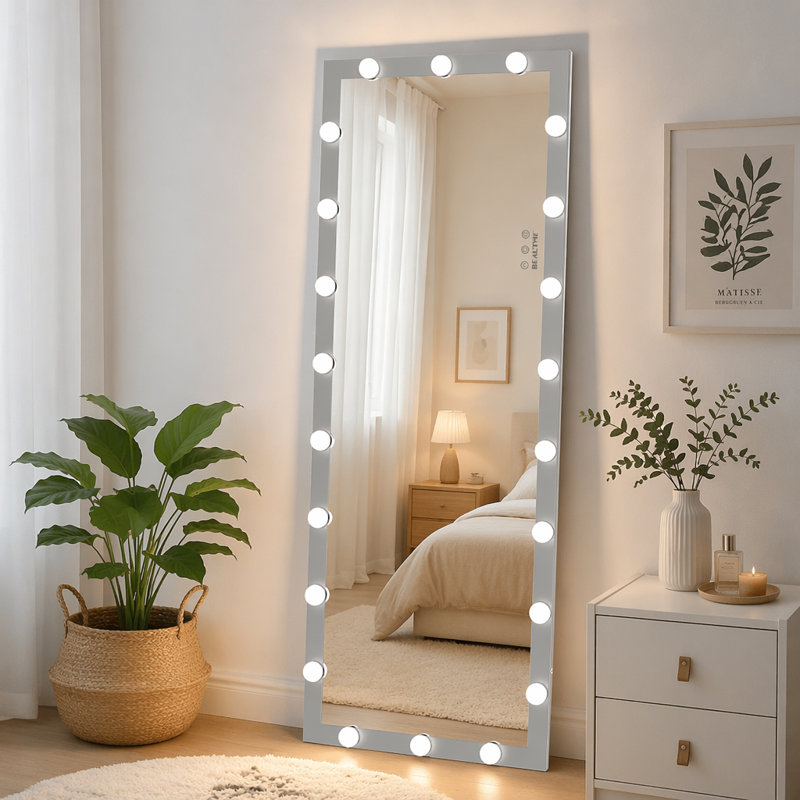 Eliyannah Aluminium Floor Mirror, Silver