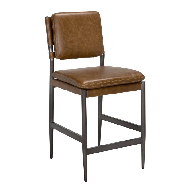 Wooster Upholstered Stool with Metal Frame