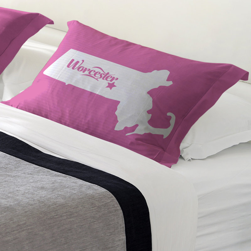 Polyester Sham Set, Standard/Twin, Microfiber, Pink