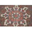 Tapis traditionnel brun à motif floral rétro 7 x 10