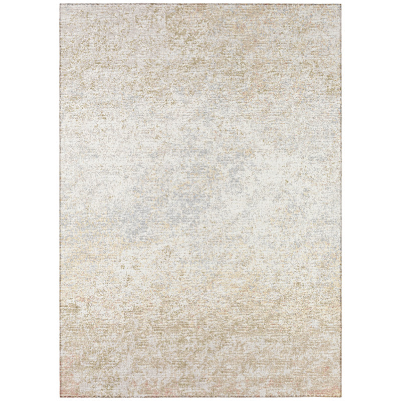 Beige Flat Woven Chenille 5' x 7'6" Area Rug
