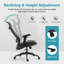 Chaise de bureau en filet à haut dossier-1309416049