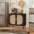 Busard Buffet Sideboard Cabinet with 2 Doors and 4 Compartments for Storage, Accent Cabinet with Solid Wood Feet and Adjustable Shelves-560979487