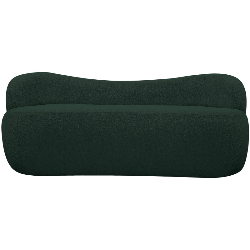 Jimmey Flair Boucle Fabric Bench, Green Boucle Fabric