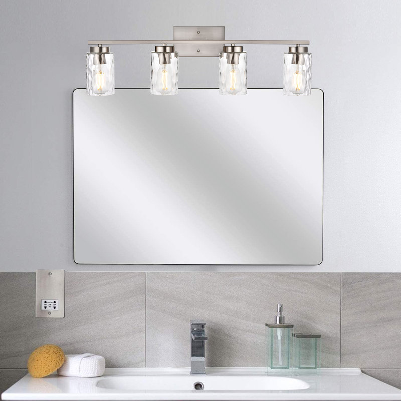 Éclairage pour meuble-lavabo à 2 lumières DEL à intensité variable Eddystone, 4, Nickel, H 9,6 po x l 31 po x P 6,97 po