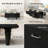 Modern Black Rectangle Coffee Table with 4 Drawers and Hidden Storage, 47.2 Inch - Solid Wood Legs for Versatile Home Décor-1762712633