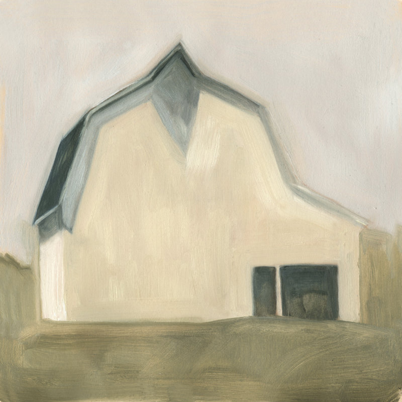 Serene Barn IV by Emma Scarvey - Wrapped Canvas Painting, 30cm H x 30cm W