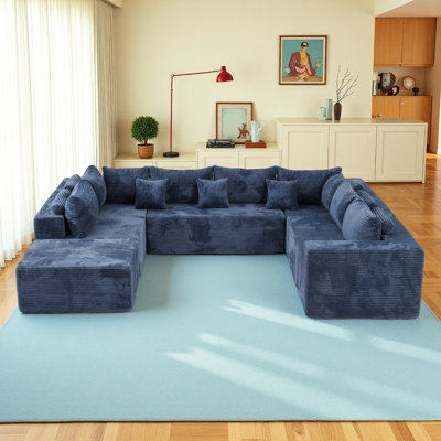 Canapé modulaire avec repose-pieds 135 po Cloud